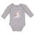 Long Sleeve Bodysuit Baby Beautiful Unicorn on Clouds with Stars Cotton - Cute Rascals