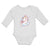 Long Sleeve Bodysuit Baby Beautiful Unicorn on Clouds with Stars Cotton - Cute Rascals