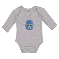 Long Sleeve Bodysuit Baby Mask on Face Funny Monster Face with Little Stars