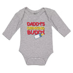 Long Sleeve Bodysuit Baby Daddy's Drinking Buddy with Baby's Feeding Bottle - Cute Rascals
