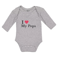 Long Sleeve Bodysuit Baby I Love My Pops Boy & Girl Clothes Cotton