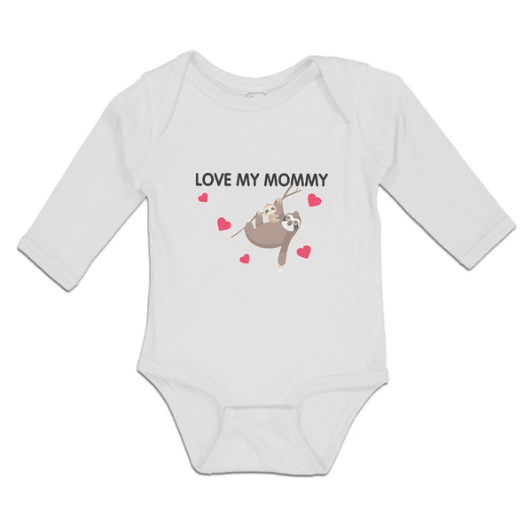 Long Sleeve Bodysuit Baby Love My Mommy Sloth's Love Boy & Girl Clothes Cotton