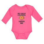 Long Sleeve Bodysuit Baby Grandma Loves Me Traditional Mexican Fast Cotton - Cute Rascals