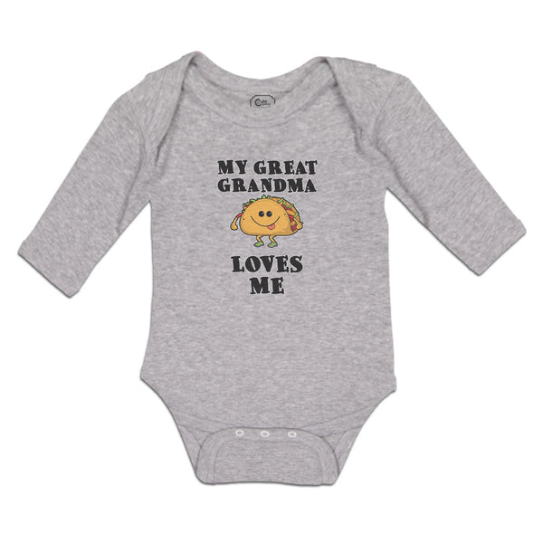 Long Sleeve Bodysuit Baby Grandma Loves Me Traditional Mexican Fast Cotton - Cute Rascals