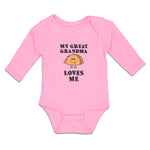 Long Sleeve Bodysuit Baby Grandma Loves Me Traditional Mexican Fast Cotton - Cute Rascals