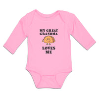 Long Sleeve Bodysuit Baby Grandma Loves Me Traditional Mexican Fast Cotton - Cute Rascals