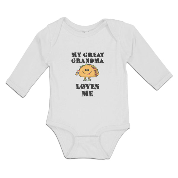 Long Sleeve Bodysuit Baby Grandma Loves Me Traditional Mexican Fast Cotton - Cute Rascals