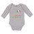 Long Sleeve Bodysuit Baby Italian Princess with National Flag and Prince Crown