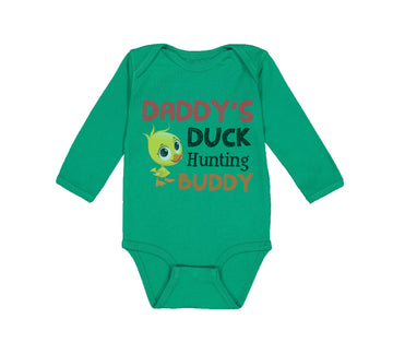 Long Sleeve Bodysuit Baby Daddy's Dad Father Duck Hunting Buddy Dad Father's Day