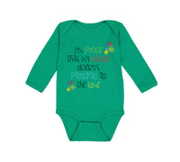 Long Sleeve Bodysuit Baby I'M Proof That My Daddy Doesn'T Paintball All The Time