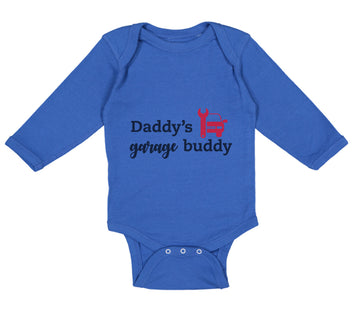 Long Sleeve Bodysuit Baby Daddy's Garage Buddy Mechanic Dad Father's Day Cotton