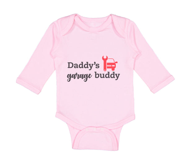 Long Sleeve Bodysuit Baby Daddy's Garage Buddy Mechanic Dad Father's Day Cotton - Cute Rascals