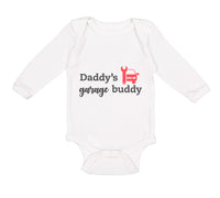 Long Sleeve Bodysuit Baby Daddy's Garage Buddy Mechanic Dad Father's Day Cotton - Cute Rascals
