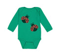 Long Sleeve Bodysuit Baby 2 Black and Red Ladybugs Boy & Girl Clothes Cotton