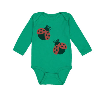 Long Sleeve Bodysuit Baby 2 Black and Red Ladybugs Boy & Girl Clothes Cotton