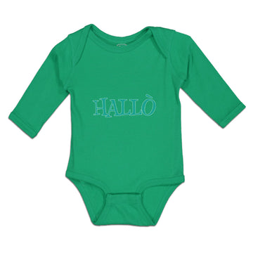 Long Sleeve Bodysuit Baby Hallo A German Greeting Boy & Girl Clothes Cotton