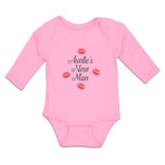 Long Sleeve Bodysuit Baby Aunties New Man with Red Lips Mark Boy & Girl Clothes - Cute Rascals
