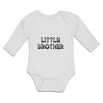 Long Sleeve Bodysuit Baby Brother Striped Pattern Silhouette Hearts Cotton - Cute Rascals