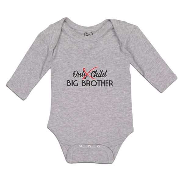 Long Sleeve Bodysuit Baby Only Child Big Brother Boy & Girl Clothes Cotton