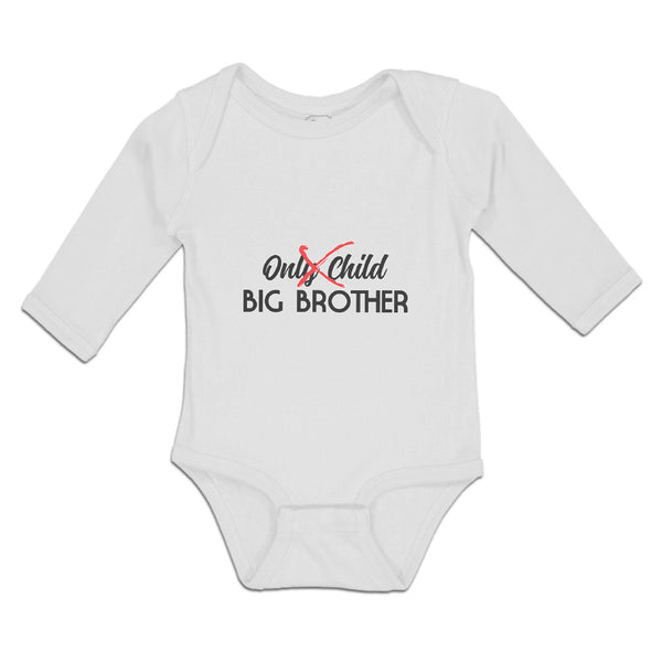 Long Sleeve Bodysuit Baby Only Child Big Brother Boy & Girl Clothes Cotton