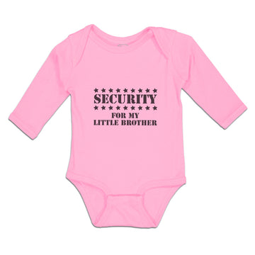 Long Sleeve Bodysuit Baby Security for My Little Brother Boy & Girl Clothes