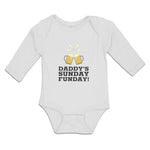 Long Sleeve Bodysuit Baby Daddy's Sunday Funday! Boy & Girl Clothes Cotton - Cute Rascals