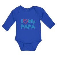 Long Sleeve Bodysuit Baby I Love My Papa Boy & Girl Clothes Cotton