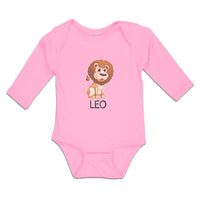 Long Sleeve Bodysuit Baby Lion Your Name Leo Wild Animal Boy & Girl Clothes