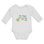 Long Sleeve Bodysuit Baby My Papa Loves Me! Boy & Girl Clothes Cotton