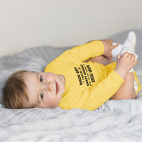 Long Sleeve Bodysuit Baby Back Off! I Crazy Grandad I'M Afraid Use Him Cotton - Cute Rascals