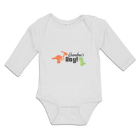 Long Sleeve Bodysuit Baby Grandma's Boy! Boy & Girl Clothes Cotton - Cute Rascals