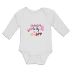 Long Sleeve Bodysuit Baby Grandpa Is My New Bff Boy & Girl Clothes Cotton - Cute Rascals