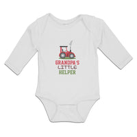 Long Sleeve Bodysuit Baby Grandpa's Little Helper Boy & Girl Clothes Cotton - Cute Rascals