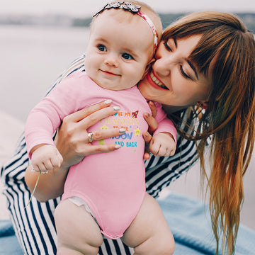 Long Sleeve Bodysuit Baby I Love My Grandma to The Moon and Back Cotton