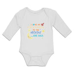 Long Sleeve Bodysuit Baby I Love My Grandma to The Moon and Back Cotton