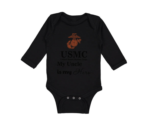 Long Sleeve Bodysuit Baby Usmc My Uncle Is My Hero Boy & Girl Clothes Cotton