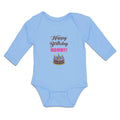 Long Sleeve Bodysuit Baby Happy Birthday Mommy! Boy & Girl Clothes Cotton