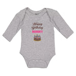 Long Sleeve Bodysuit Baby Happy Birthday Mommy! Boy & Girl Clothes Cotton - Cute Rascals