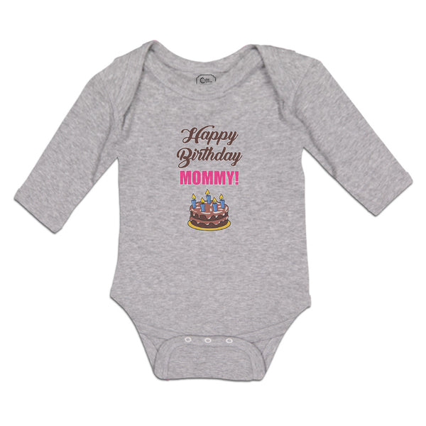 Long Sleeve Bodysuit Baby Happy Birthday Mommy! Boy & Girl Clothes Cotton - Cute Rascals