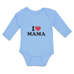 Long Sleeve Bodysuit Baby I Love Mama Boy & Girl Clothes Cotton