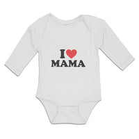 Long Sleeve Bodysuit Baby I Love Mama Boy & Girl Clothes Cotton