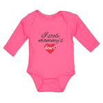 Long Sleeve Bodysuit Baby I Stole Mommy's Heart Boy & Girl Clothes Cotton