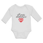 Long Sleeve Bodysuit Baby I Stole Mommy's Heart Boy & Girl Clothes Cotton