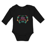 Long Sleeve Bodysuit Baby My Mimi Loves Me Boy & Girl Clothes Cotton