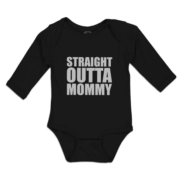 Long Sleeve Bodysuit Baby Straight Outta Mommy Boy & Girl Clothes Cotton