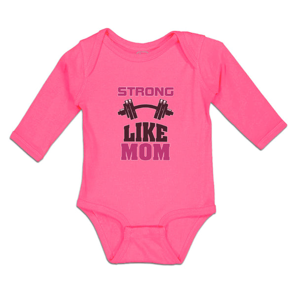 Long Sleeve Bodysuit Baby Strong like Mom Boy & Girl Clothes Cotton