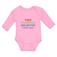 Long Sleeve Bodysuit Baby 2 Mommies Are Better than 1 Boy & Girl Clothes Cotton - Cute Rascals