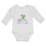 Long Sleeve Bodysuit Baby I'M Cute Mom's Cute. Dad's Lucky! Boy & Girl Clothes