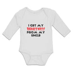 Long Sleeve Bodysuit Baby I Get My Badassness from My Uncle Boy & Girl Clothes