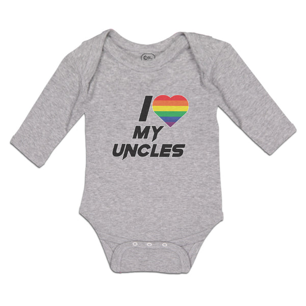 Long Sleeve Bodysuit Baby I Love My Uncles Boy & Girl Clothes Cotton
